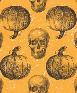 Pumpkins and Skulls